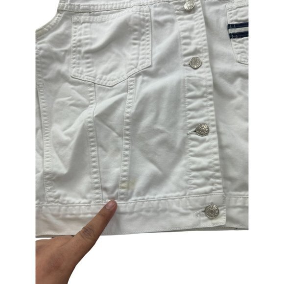 TOMMY HILFIGER VEST WHITE‎ SIZE XL | F1 - Picture 7 of 8